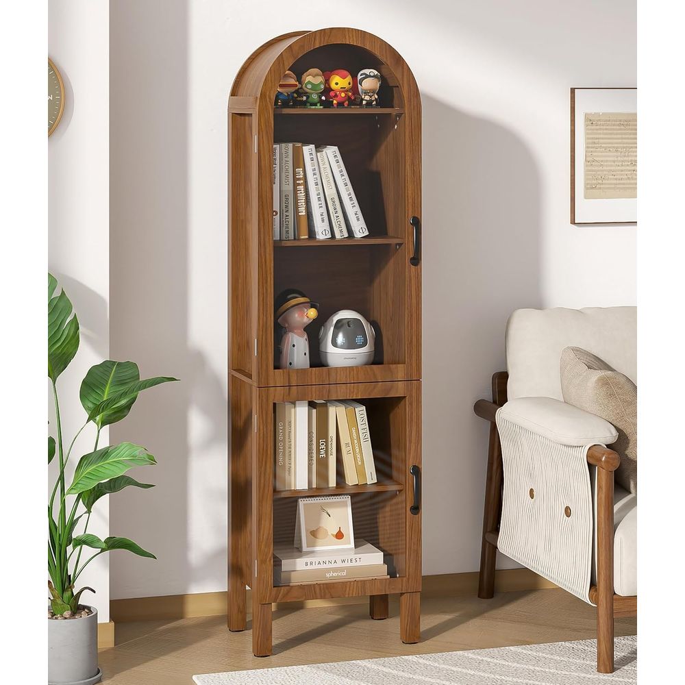 Glass Cabinet Display - Vitrina Arqueada de 64.17 Pulgadas de