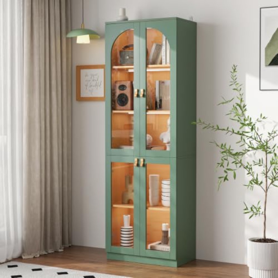 Glass Cabinet Display - Vitrina para sala de estar/oficina con