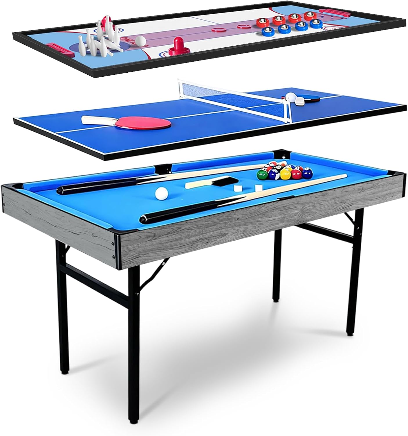 Air Hockey Table - Mesa de juegos multifunción 5 en