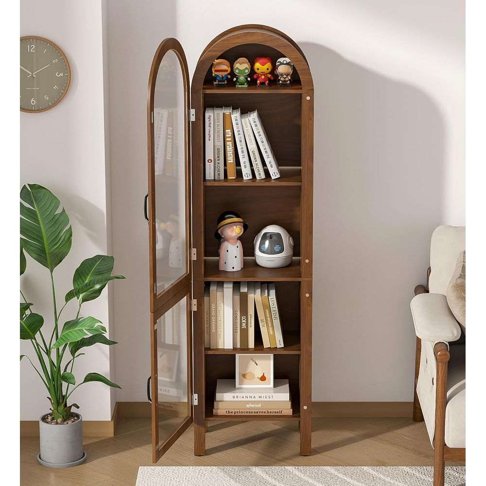 Vitrina Arqueada de 64.17 Pulg - Glass Cabinet Display reseña y precio