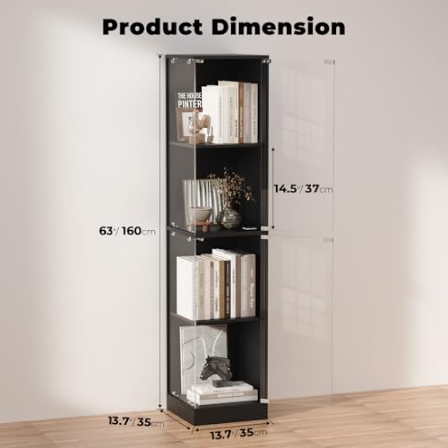 Vitrina de esquina con puertas - Glass Cabinet Display reseña y precio