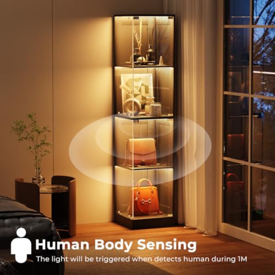 Vitrina de esquina con puertas - Glass Cabinet Display reseña y precio