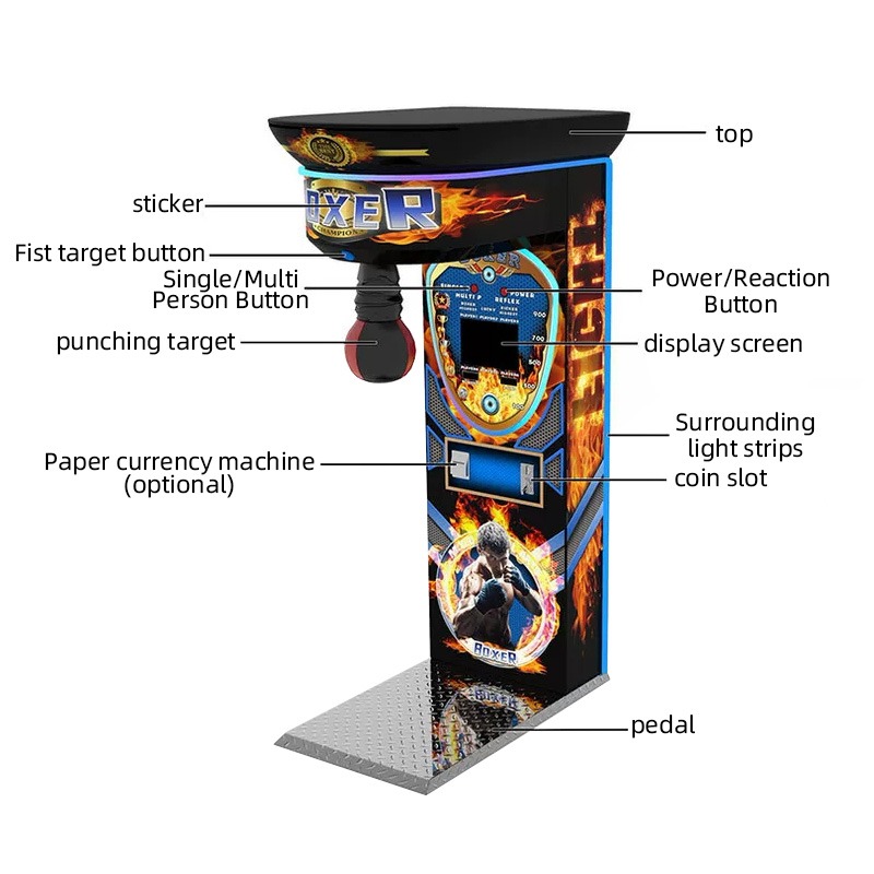 Máquina de boxeo operada con m - Arcade Game Coin reseña y precio