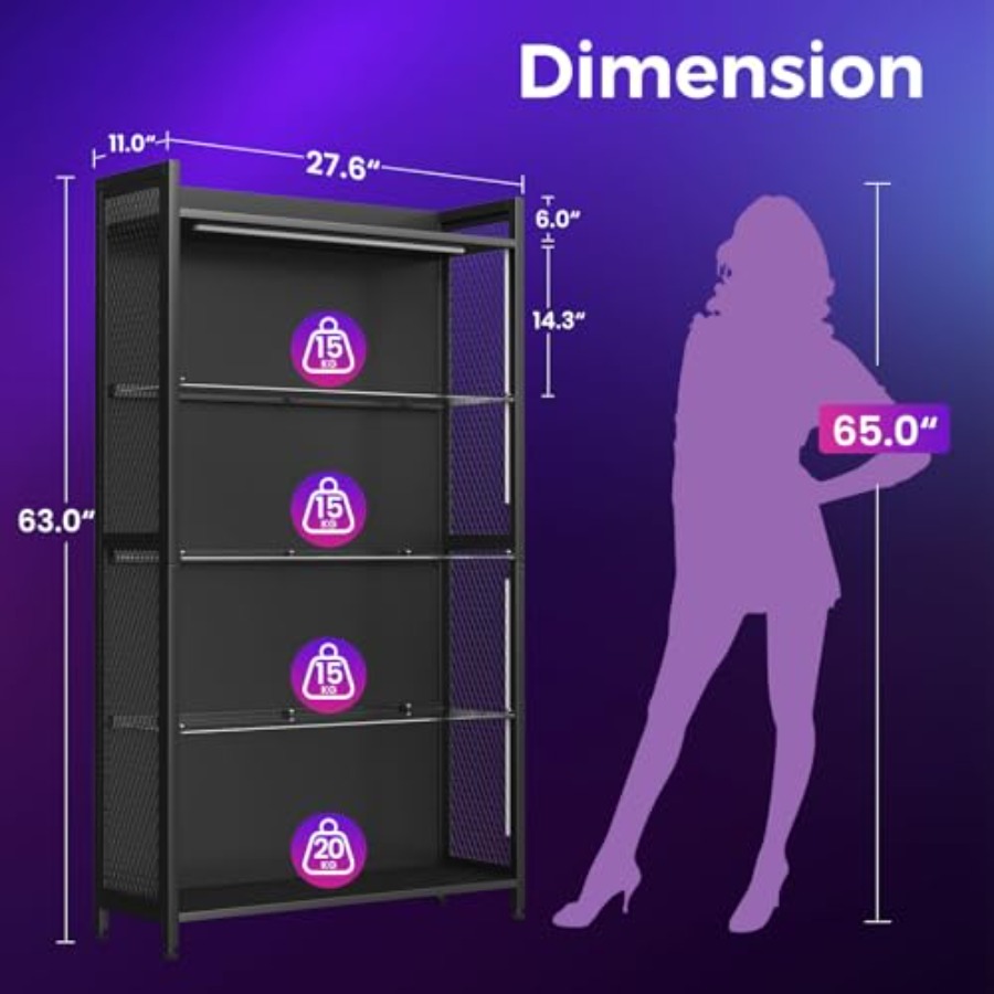 Vitrina con Estantes de Vidrio - Glass Cabinet Display reseña y precio