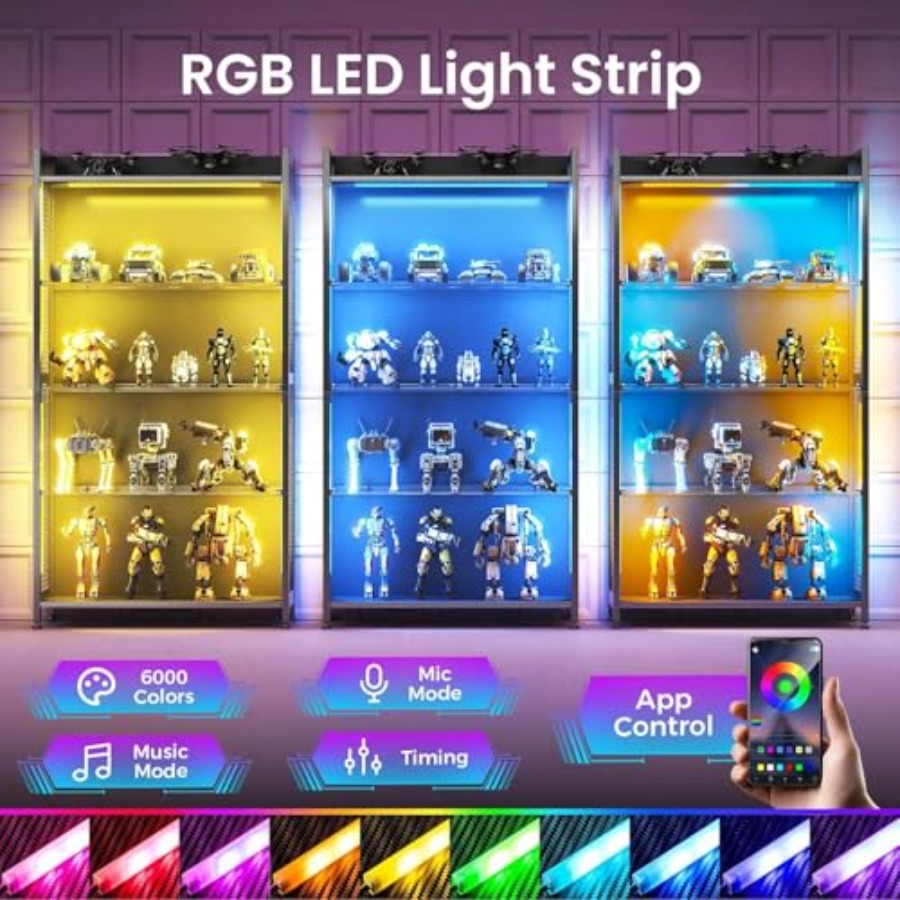 Vitrina con Estantes de Vidrio - Glass Cabinet Display reseña y precio
