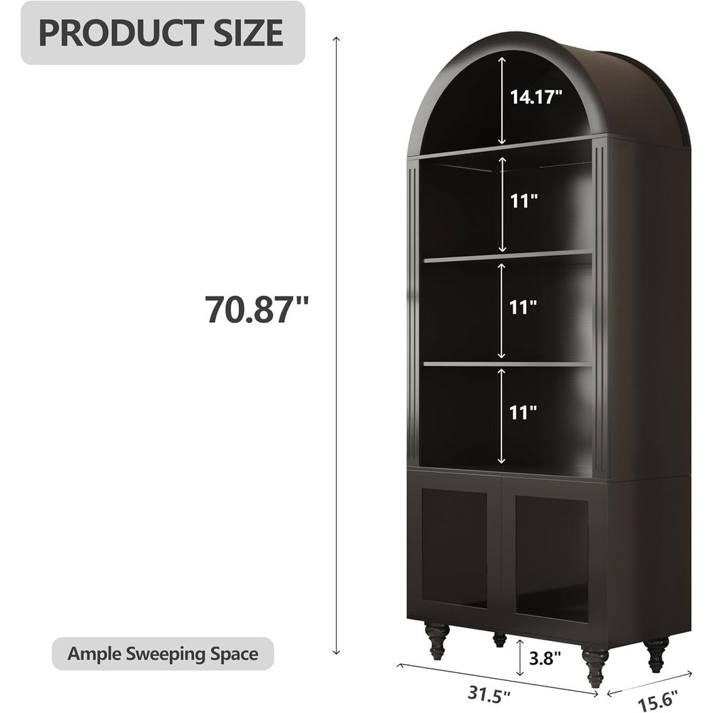 Vitrina de exhibición arqueada - Glass Cabinet Display reseña y precio