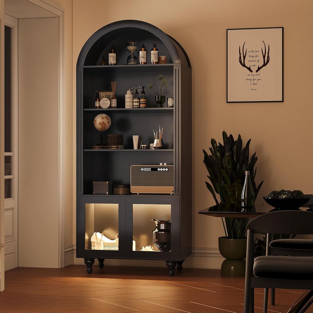 Vitrina de exhibición arqueada - Glass Cabinet Display reseña y precio
