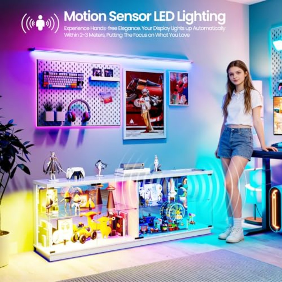 Vitrina de exhibición grande d - Glass Cabinet Display reseña y precio